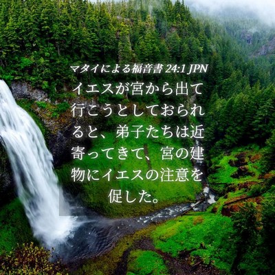 Picture 04 - マタイによる福音書 24:1 JPN - イエスが宮から出て行こうとしてお - Bible Verse Picture