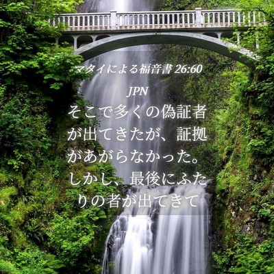 Picture 04 - マタイによる福音書 26:60 JPN - そこで多くの偽証者が出てきたが、 - Bible Verse Picture