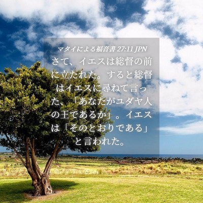 Picture 04 - マタイによる福音書 27:11 JPN - さて、イエスは総督の前に立たれた - Bible Verse Picture
