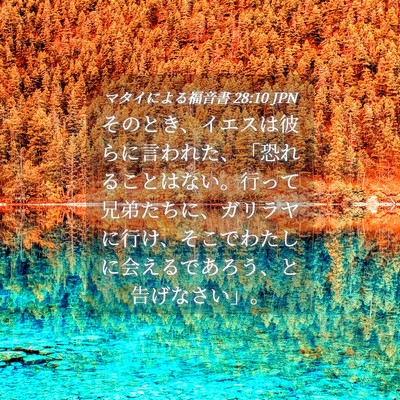 Picture 04 - マタイによる福音書 28:10 JPN - そのとき、イエスは彼らに言われた - Bible Verse Picture