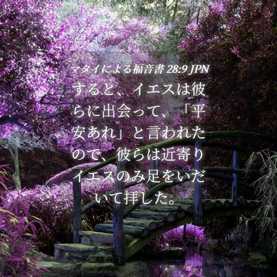 Picture 04 - マタイによる福音書 28:9 JPN - すると、イエスは彼らに出会って、 - Bible Verse Picture