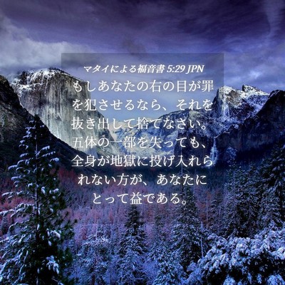 Picture 04 - マタイによる福音書 5:29 JPN - もしあなたの右の目が罪を犯させる - Bible Verse Picture