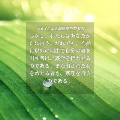 Picture 04 - マタイによる福音書 5:32 JPN - しかし、わたしはあなたがたに言う - Bible Verse Picture