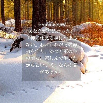 Picture 04 - マラキ書 3:14 JPN - あなたがたは言った、『神に仕える - Bible Verse Picture