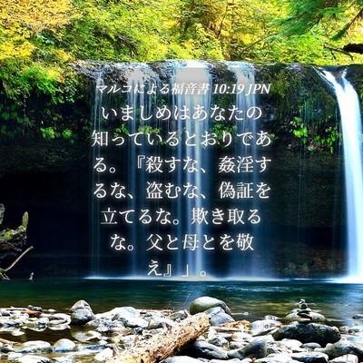 Picture 04 - マルコによる福音書 10:19 JPN - いましめはあなたの知っているとお - Bible Verse Picture