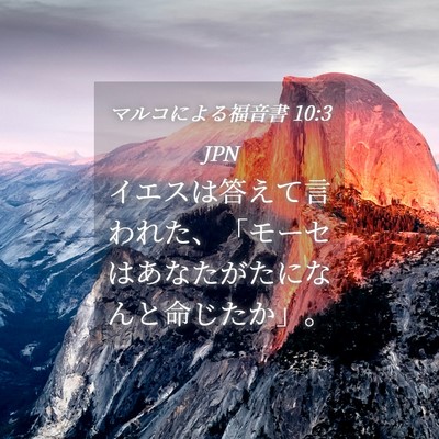 Picture 04 - マルコによる福音書 10:3 JPN - イエスは答えて言われた、「モーセ - Bible Verse Picture