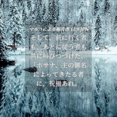 Picture 04 - マルコによる福音書 11:9 JPN - そして、前に行く者も、あとに従う - Bible Verse Picture