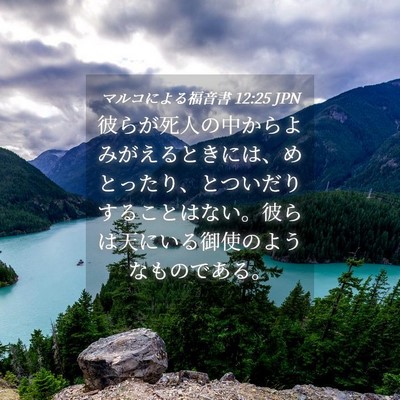 Picture 04 - マルコによる福音書 12:25 JPN - 彼らが死人の中からよみがえるとき - Bible Verse Picture