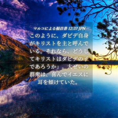 Picture 04 - マルコによる福音書 12:37 JPN - このように、ダビデ自身がキリスト - Bible Verse Picture
