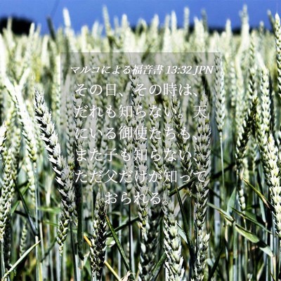 Picture 04 - マルコによる福音書 13:32 JPN - その日、その時は、だれも知らない - Bible Verse Picture