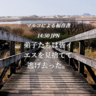 Picture 04 - マルコによる福音書 14:50 JPN - 弟子たちは皆イエスを見捨てて逃げ - Bible Verse Picture