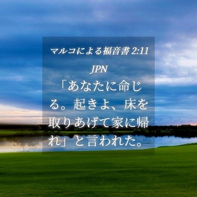Picture 04 - マルコによる福音書 2:11 JPN - 「あなたに命じる。起きよ、床を取 - Bible Verse Picture