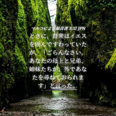 Picture 04 - マルコによる福音書 3:32 JPN - ときに、群衆はイエスを囲んですわ - Bible Verse Picture