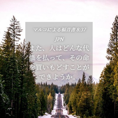 Picture 04 - マルコによる福音書 8:37 JPN - また、人はどんな代価を払って、そ - Bible Verse Picture