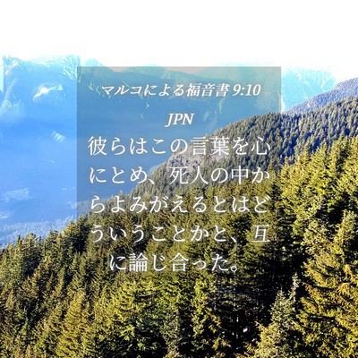 Picture 04 - マルコによる福音書 9:10 JPN - 彼らはこの言葉を心にとめ、死人の - Bible Verse Picture