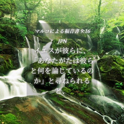 Picture 04 - マルコによる福音書 9:16 JPN - イエスが彼らに、「あなたがたは彼 - Bible Verse Picture