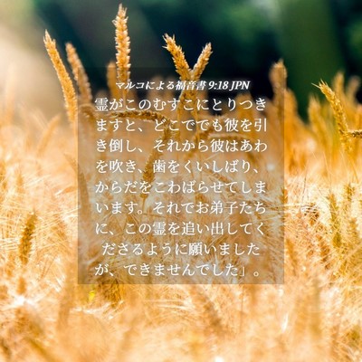 Picture 04 - マルコによる福音書 9:18 JPN - 霊がこのむすこにとりつきますと、 - Bible Verse Picture