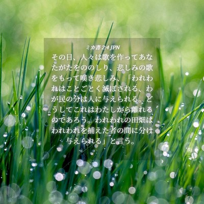 Picture 04 - ミカ書 2:4 JPN - その日、人々は歌を作ってあなたが - Bible Verse Picture