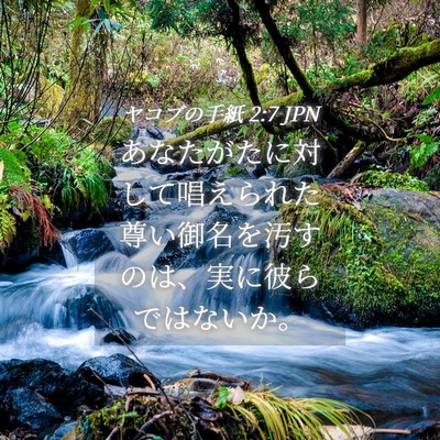 Picture 04 - ヤコブの手紙 2:7 JPN - あなたがたに対して唱えられた尊い - Bible Verse Picture