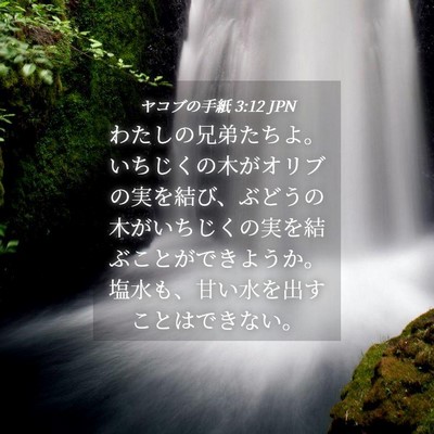 Picture 04 - ヤコブの手紙 3:12 JPN - わたしの兄弟たちよ。いちじくの木 - Bible Verse Picture