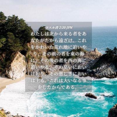 Picture 04 - ヨエル書 2:20 JPN - わたしは北から来る者をあなたがた - Bible Verse Picture
