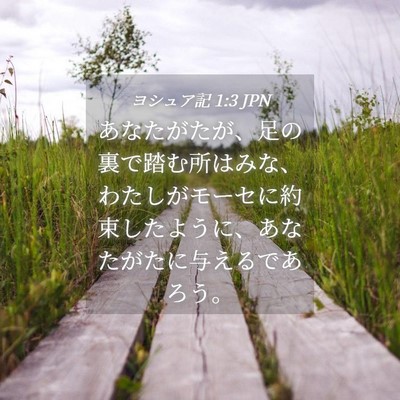 Picture 04 - ヨシュア記 1:3 JPN - あなたがたが、足の裏で踏む所はみ - Bible Verse Picture