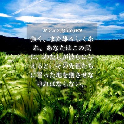 Picture 04 - ヨシュア記 1:6 JPN - 強く、また雄々しくあれ。あなたは - Bible Verse Picture