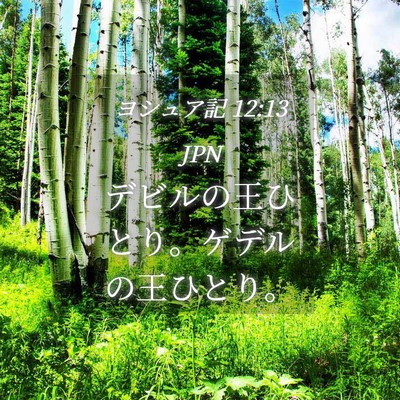 Picture 04 - ヨシュア記 12:13 JPN - デビルの王ひとり。ゲデルの王ひと - Bible Verse Picture