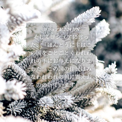 Picture 04 - ヨシュア記 2:24 JPN - そしてヨシュアに言った、「ほんと - Bible Verse Picture