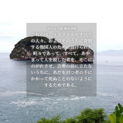 Picture 04 - ヨシュア記 20:9 JPN - これらは、イスラエルのすべての人 - Bible Verse Picture