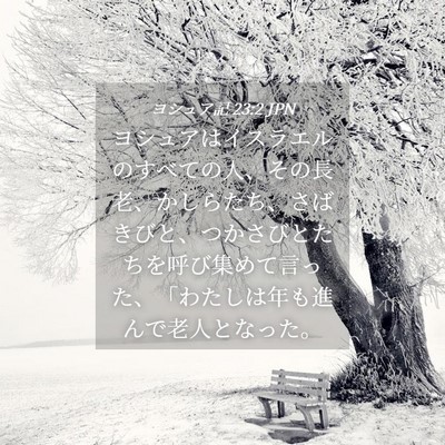 Picture 04 - ヨシュア記 23:2 JPN - ヨシュアはイスラエルのすべての人 - Bible Verse Picture