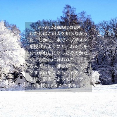 Picture 04 - ヨハネによる福音書 1:33 JPN - わたしはこの人を知らなかった。し - Bible Verse Picture