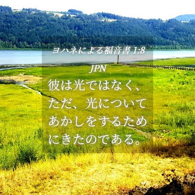 Picture 04 - ヨハネによる福音書 1:8 JPN - 彼は光ではなく、ただ、光について - Bible Verse Picture