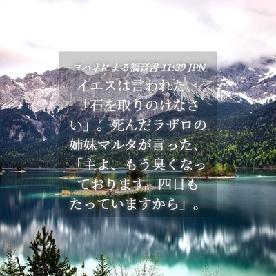 Picture 04 - ヨハネによる福音書 11:39 JPN - イエスは言われた、「石を取りのけ - Bible Verse Picture