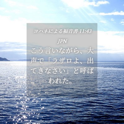 Picture 04 - ヨハネによる福音書 11:43 JPN - こう言いながら、大声で「ラザロよ - Bible Verse Picture