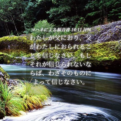 Picture 04 - ヨハネによる福音書 14:11 JPN - わたしが父におり、父がわたしにお - Bible Verse Picture