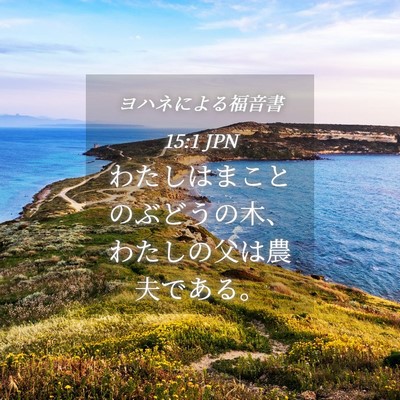 Picture 04 - ヨハネによる福音書 15:1 JPN - わたしはまことのぶどうの木、わた - Bible Verse Picture