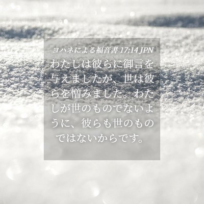 Picture 04 - ヨハネによる福音書 17:14 JPN - わたしは彼らに御言を与えましたが - Bible Verse Picture