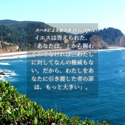 Picture 04 - ヨハネによる福音書 19:11 JPN - イエスは答えられた、「あなたは、 - Bible Verse Picture