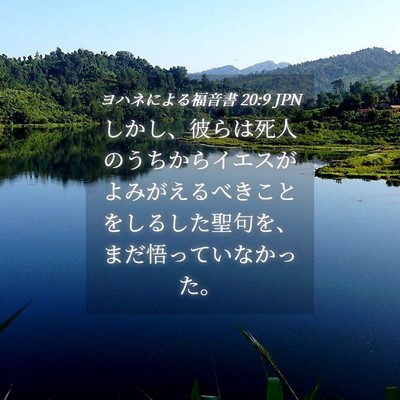 Picture 04 - ヨハネによる福音書 20:9 JPN - しかし、彼らは死人のうちからイエ - Bible Verse Picture