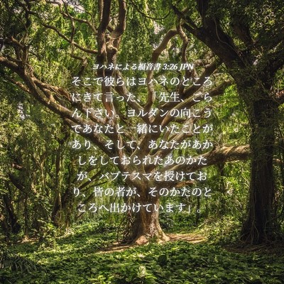 Picture 04 - ヨハネによる福音書 3:26 JPN - そこで彼らはヨハネのところにきて - Bible Verse Picture