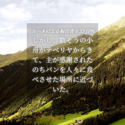 Picture 04 - ヨハネによる福音書 6:23 JPN - しかし、数そうの小舟がテベリヤか - Bible Verse Picture