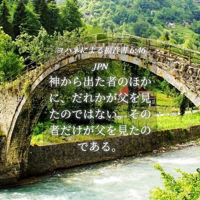 Picture 04 - ヨハネによる福音書 6:46 JPN - 神から出た者のほかに、だれかが父 - Bible Verse Picture