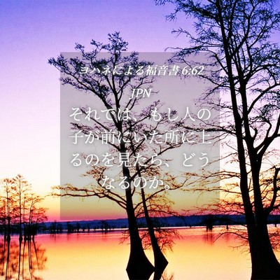 Picture 04 - ヨハネによる福音書 6:62 JPN - それでは、もし人の子が前にいた所 - Bible Verse Picture