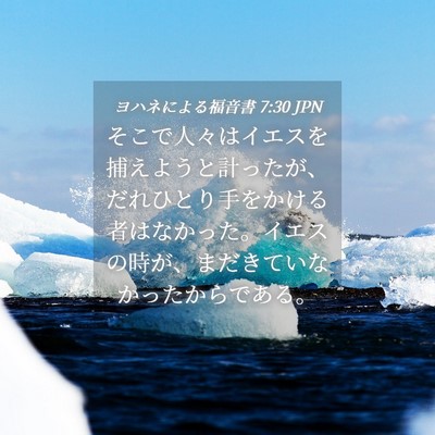 Picture 04 - ヨハネによる福音書 7:30 JPN - そこで人々はイエスを捕えようと計 - Bible Verse Picture