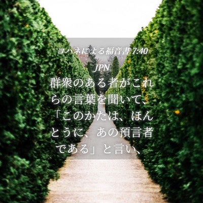 Picture 04 - ヨハネによる福音書 7:40 JPN - 群衆のある者がこれらの言葉を聞い - Bible Verse Picture