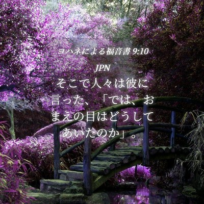 Picture 04 - ヨハネによる福音書 9:10 JPN - そこで人々は彼に言った、「では、 - Bible Verse Picture