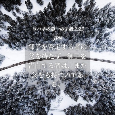 Picture 04 - ヨハネの第一の手紙 2:23 JPN - 御子を否定する者は父を持たず、御 - Bible Verse Picture