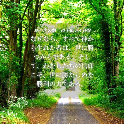 Picture 04 - ヨハネの第一の手紙 5:4 JPN - なぜなら、すべて神から生れた者は - Bible Verse Picture