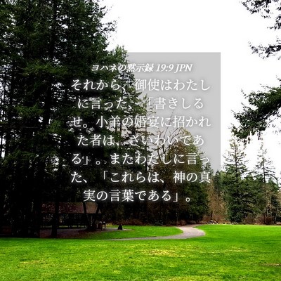 Picture 04 - ヨハネの黙示録 19:9 JPN - それから、御使はわたしに言った、 - Bible Verse Picture